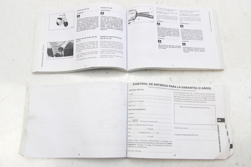 photo de MANUAL DEL USUARIO PIAGGIO VESPA GTS SUPER IE 125 (2009 - 2016)